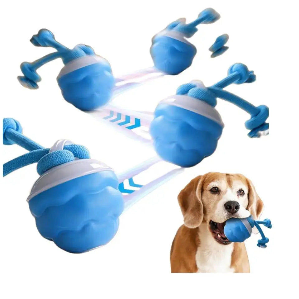 Motion-Activated Squeaky Rolling Dog Balls - PC+TPR Blend, Sound Control, Intelligent Play for Small Dogs (2.95"x2.95"x4.33"), Two-Pack, Summervibes