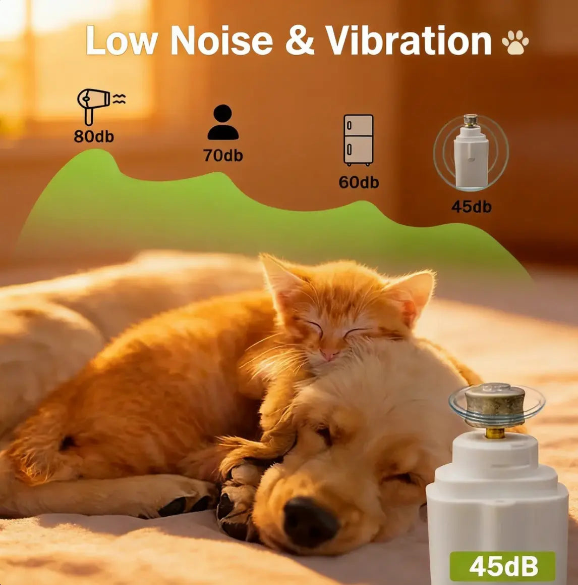 Pet Nail Clippers with LED Light & Built-In Nail Grinder – 2-In-1 Dog Cat Nail Trimmer with Illuminated Blade, Low Noise Electric File, Safety Guard & Catcher | Professional Grooming Tool for Small Medium Large Pets Summervibes Petlovers