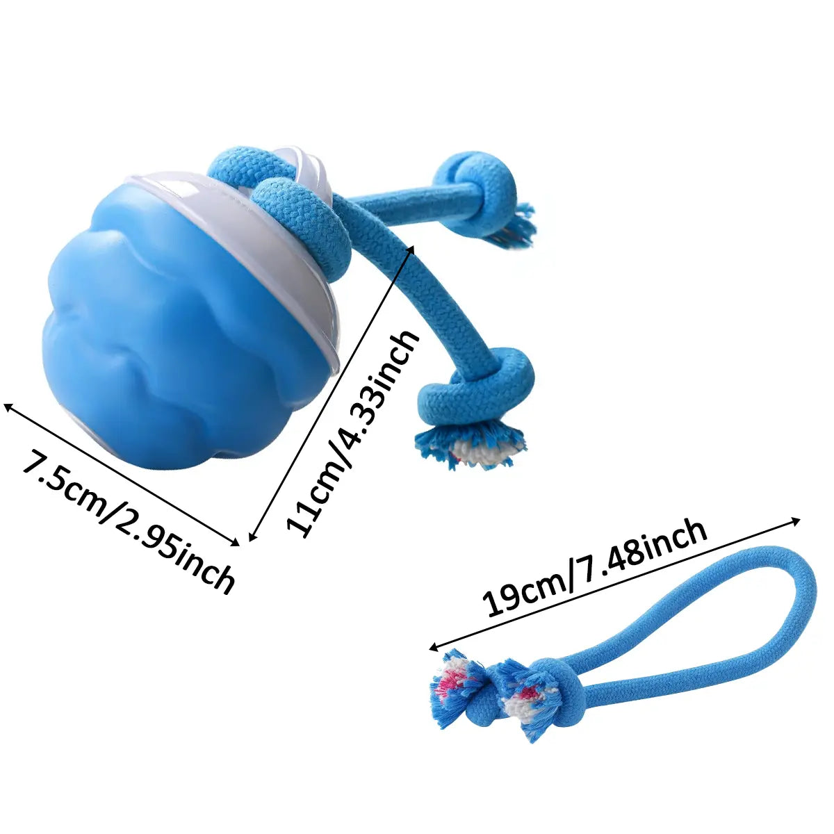 Motion-Activated Squeaky Rolling Dog Balls - PC+TPR Blend, Sound Control, Intelligent Play for Small Dogs (2.95"x2.95"x4.33"), Two-Pack, Summervibes