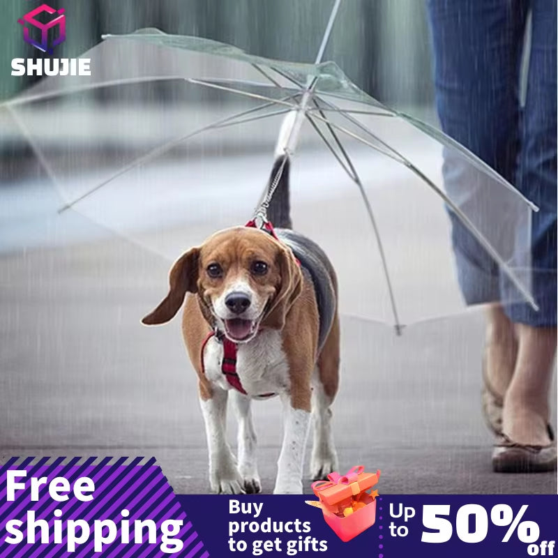 Adjustable Rainproof and Snowproof Umbrella Leash for Small Dogs
