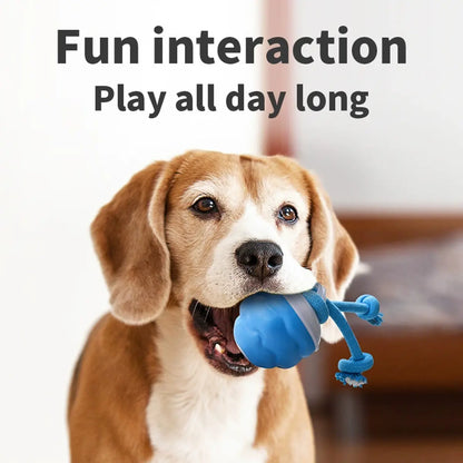 Motion-Activated Squeaky Rolling Dog Balls - PC+TPR Blend, Sound Control, Intelligent Play for Small Dogs (2.95"x2.95"x4.33"), Two-Pack, Summervibes