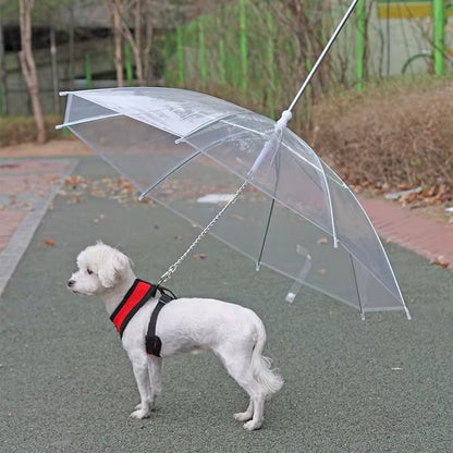 Adjustable Rainproof and Snowproof Umbrella Leash for Small Dogs